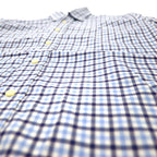 RALPH LAUREN Button-down shirt, M, blue, check, cotton, non-iron, small pony embroidery