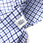 RALPH LAUREN Button-down shirt, M, blue, check, cotton, non-iron, small pony embroidery