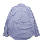 TOMMY HILFIGER 90s Big Size Button Down Shirt L Blue Striped Cotton
