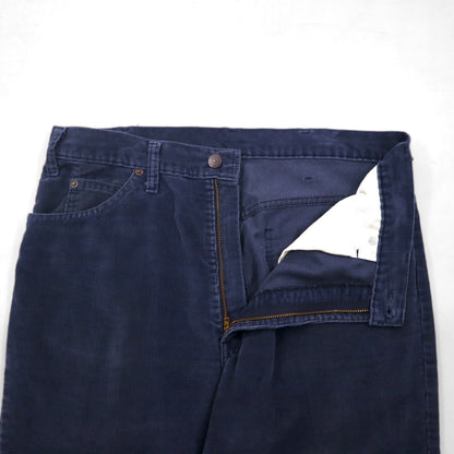 Levi's 1980s USA Made 517 Bootcut Corduroy Chino Pants, Size L, Navy, 1517 42TALON Button Back, 513 White Tab