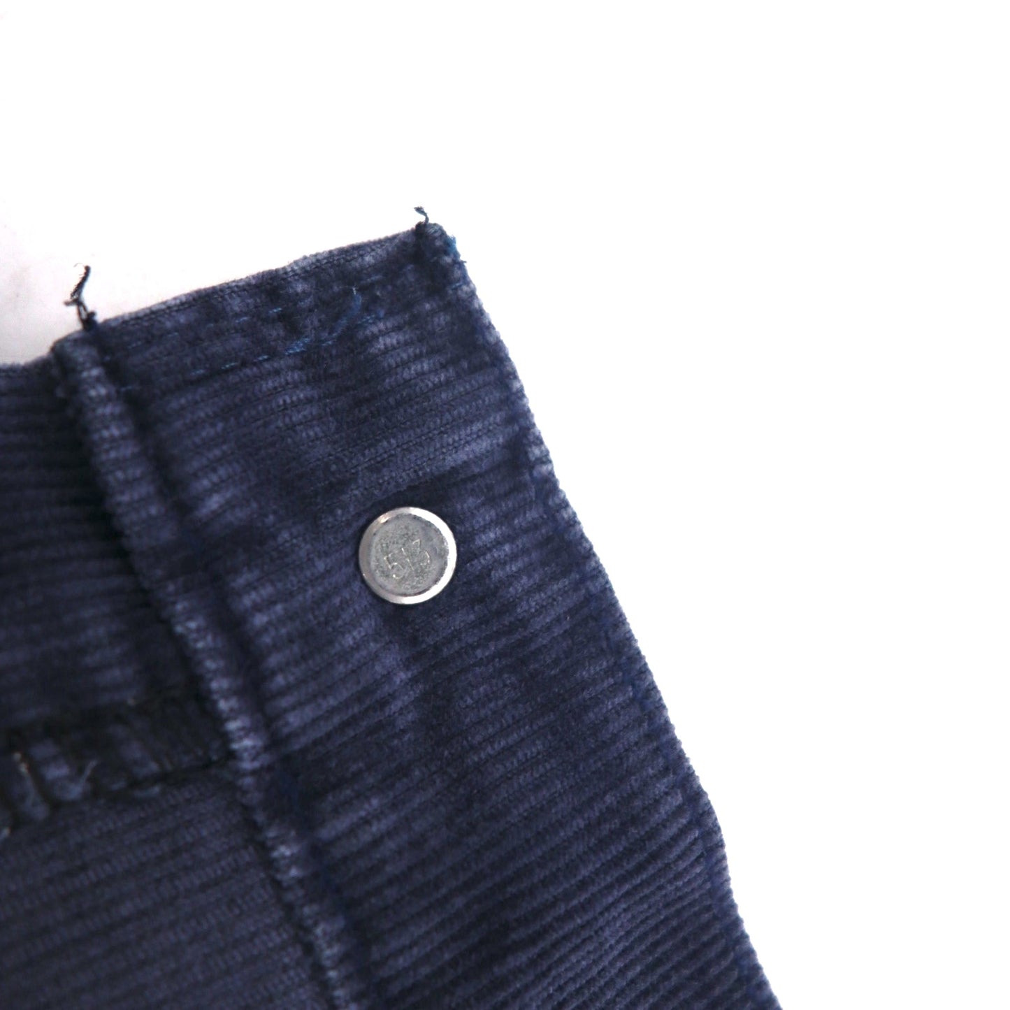 Levi's 1980s USA Made 517 Bootcut Corduroy Chino Pants, Size L, Navy, 1517 42TALON Button Back, 513 White Tab