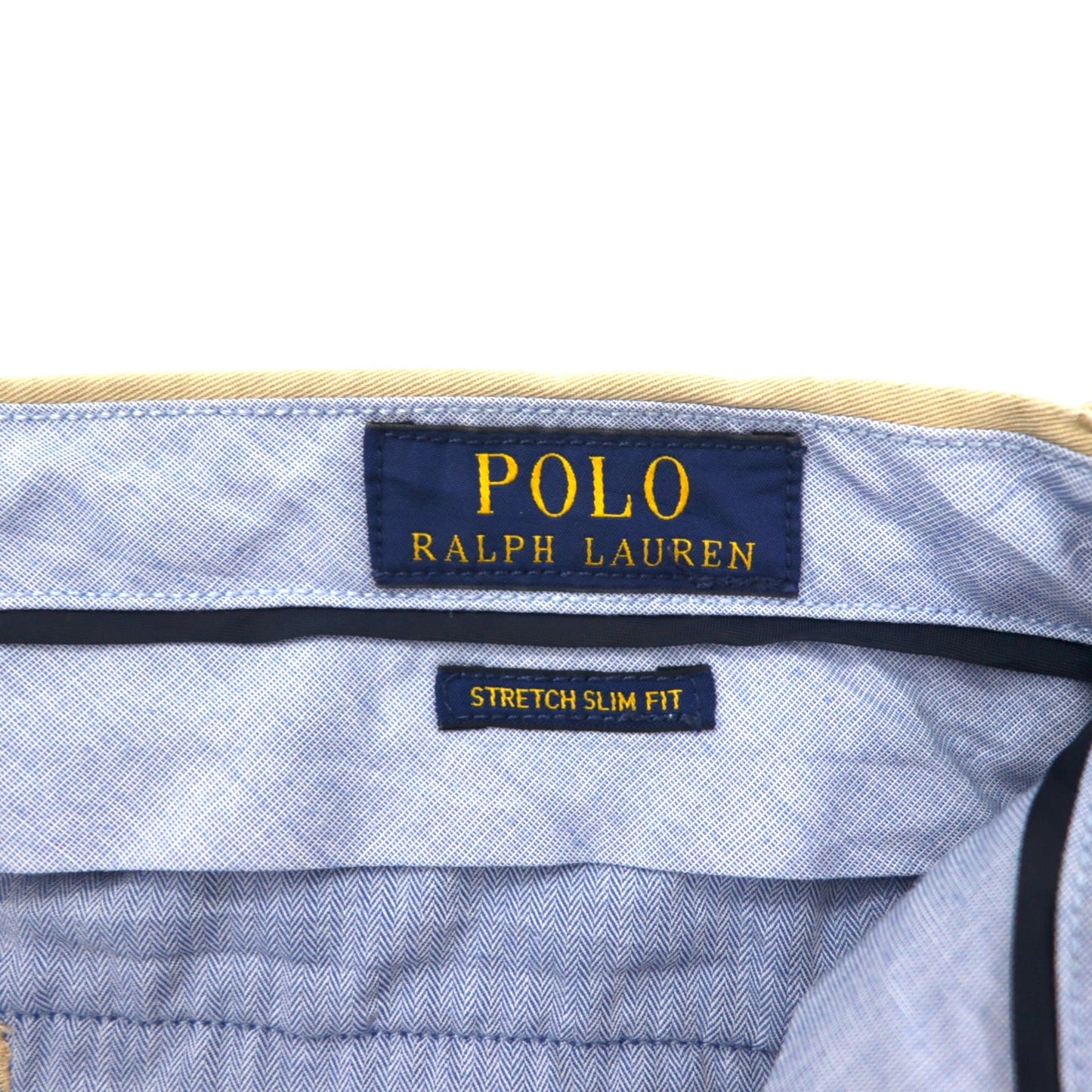 POLO RALPH LAUREN ポロチノ ストレッチ スリムフィット チノパンツ 32 ベージュ コットン