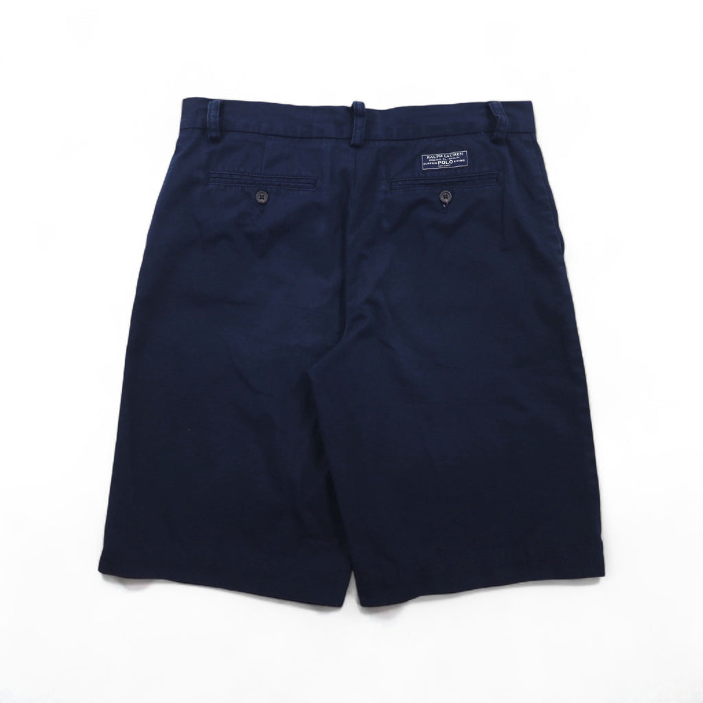 Polo by Ralph Lauren 90s Polo Chino Shorts, Size M, Navy, Cotton