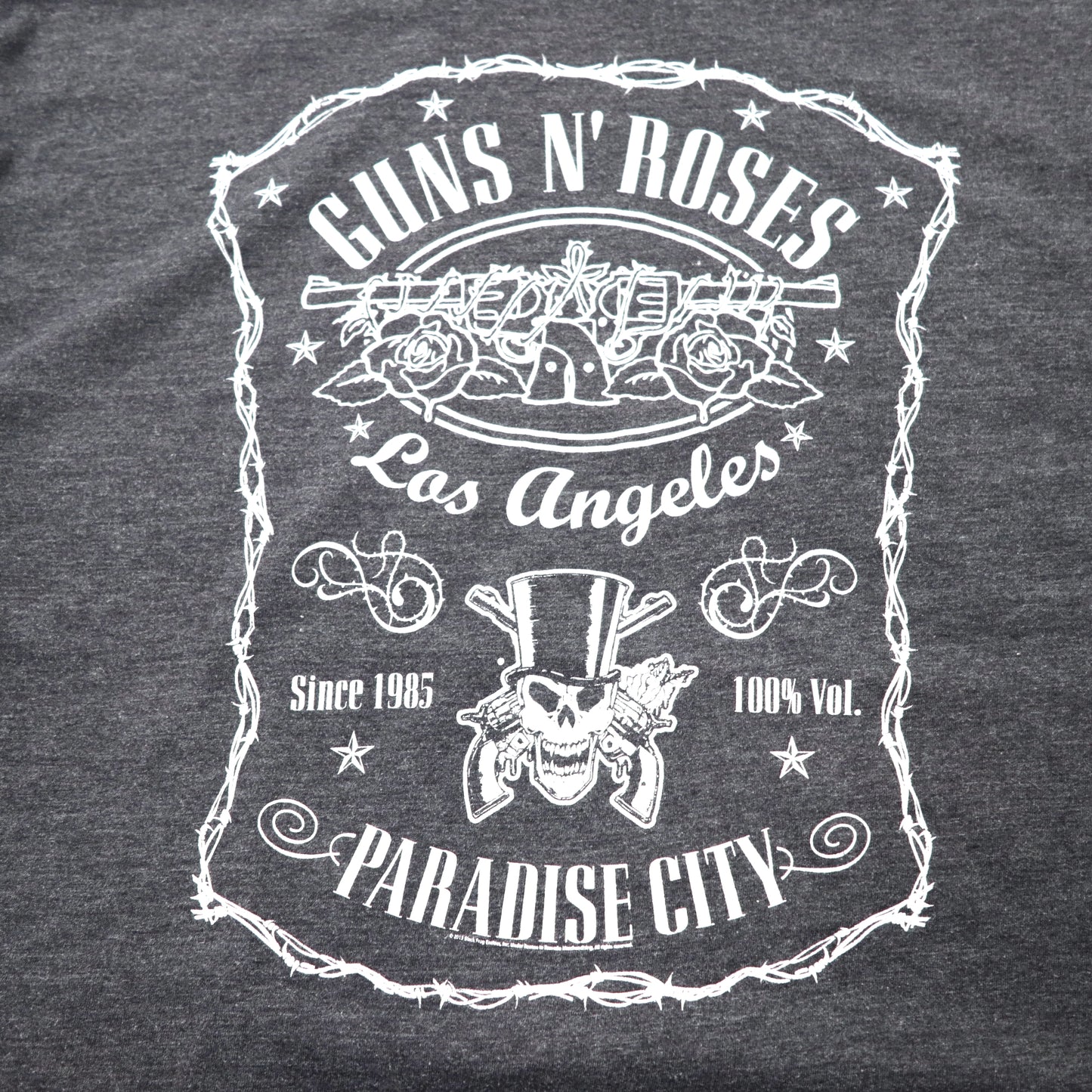 GUNS N' ROSES ガンズアンドローゼズ バンドTシャツ 2XL グレー コットン PARADISE CITY ビッグサイズ メキシコ製 Bravado