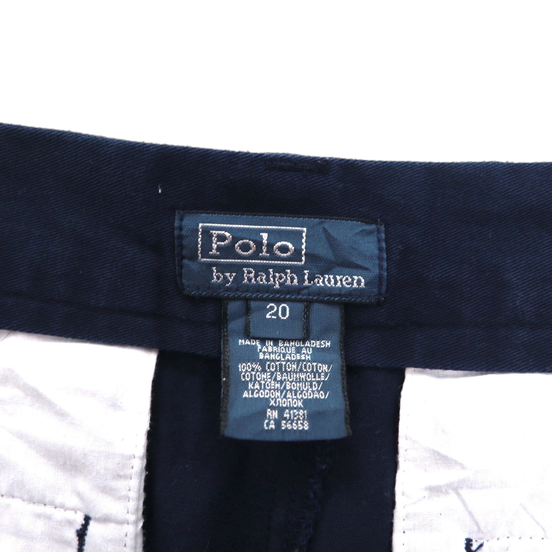 Polo by Ralph Lauren 90年代 ポロチノ ショートパンツ ハーフパンツ M ネイビー コットン