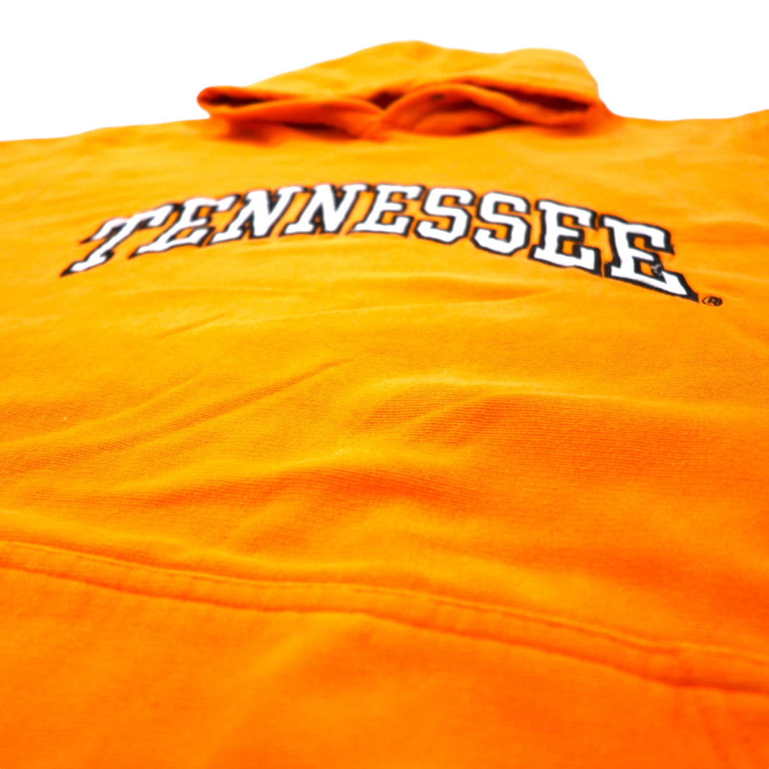 STEVE &amp; BARRY'S Reverse Weave Pullover Hoodie XL Yellow Cotton College TENESSE Arch Logo