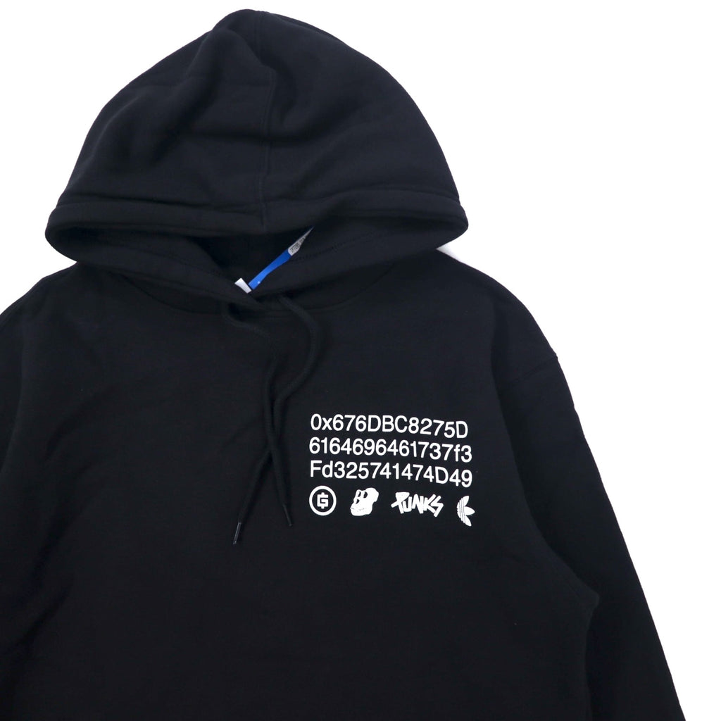 adidas originals × BAYC × PUNKS pullover hoodie XS black cotton fleece lining unused NFT holder limited edition