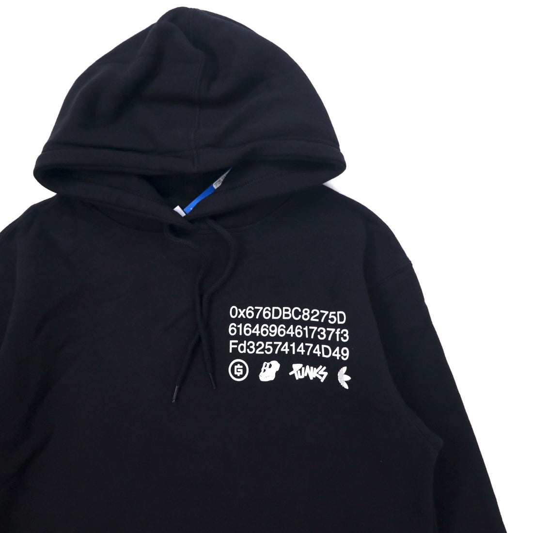 adidas originals × BAYC × PUNKS pullover hoodie XS black cotton fleece lining unused NFT holder limited edition