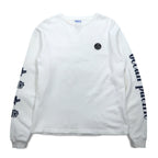 ocean pacific ロングスリーブ Tシャツ M ホワイト コットン 袖プリント