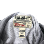 90s STEVE AND BARRY'S Reverse Weave Pullover Hoodie, Medium, Gray, Cotton, College, Indiana Arch Logo