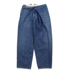KHOKI Wrap Trousers 22AW Denim Pants 1 Blue Cotton Made in Japan 22sw-p-05