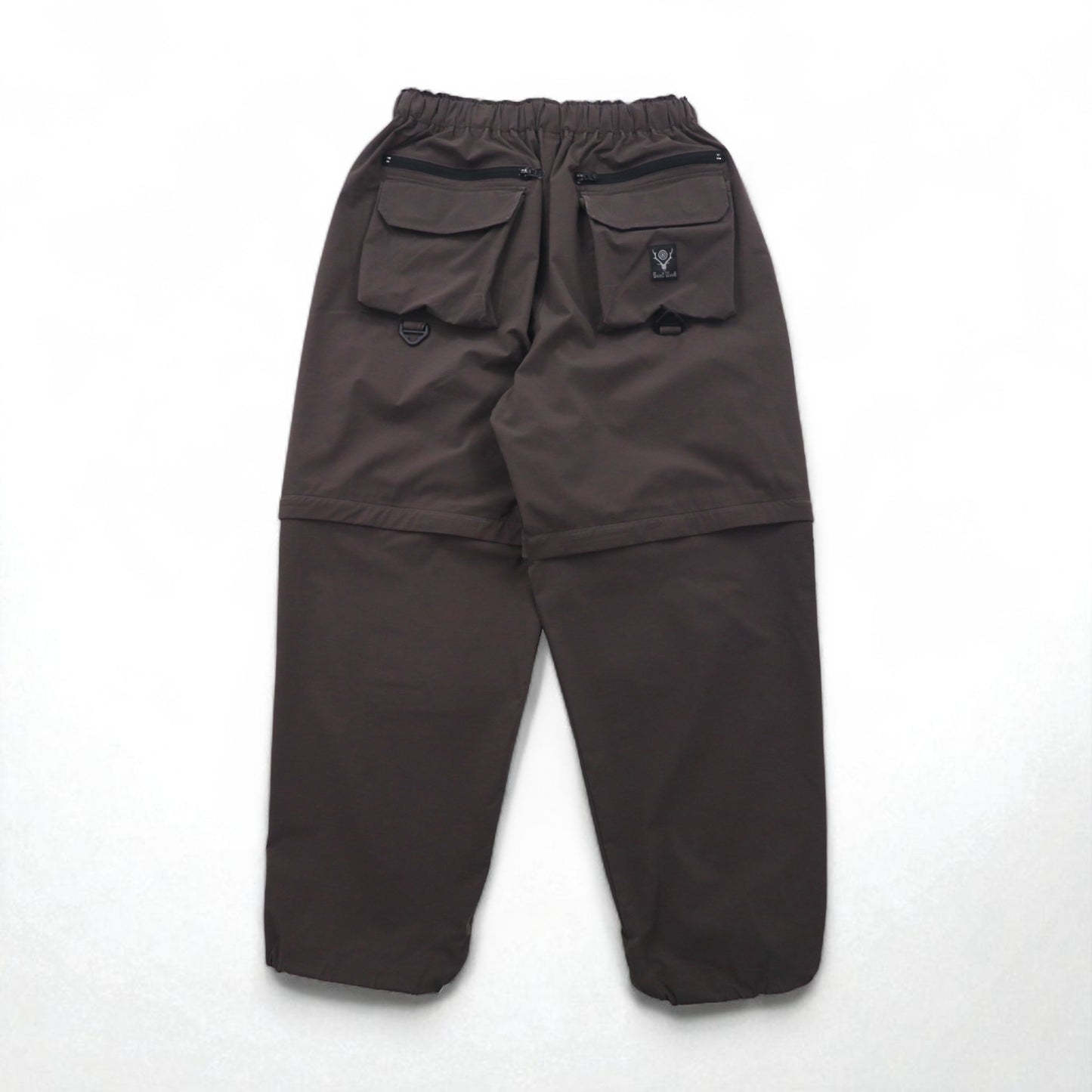 SOUTH 2 WEST 8 Multi-Pocket Belted 2-Way Pant, Poly Ripstop, Size S, Gray, 2022SS KP793