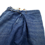 KHOKI Wrap Trousers 22AW Denim Pants 1 Blue Cotton Made in Japan 22sw-p-05
