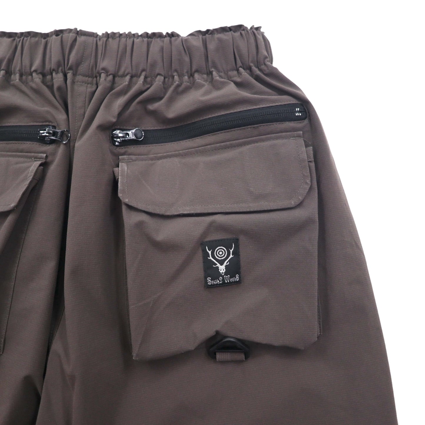 SOUTH 2 WEST 8 Multi-Pocket Belted 2-Way Pant, Poly Ripstop, Size S, Gray, 2022SS KP793