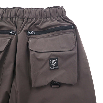 SOUTH 2 WEST 8 Multi-Pocket Belted 2-Way Pant, Poly Ripstop, Size S, Gray, 2022SS KP793
