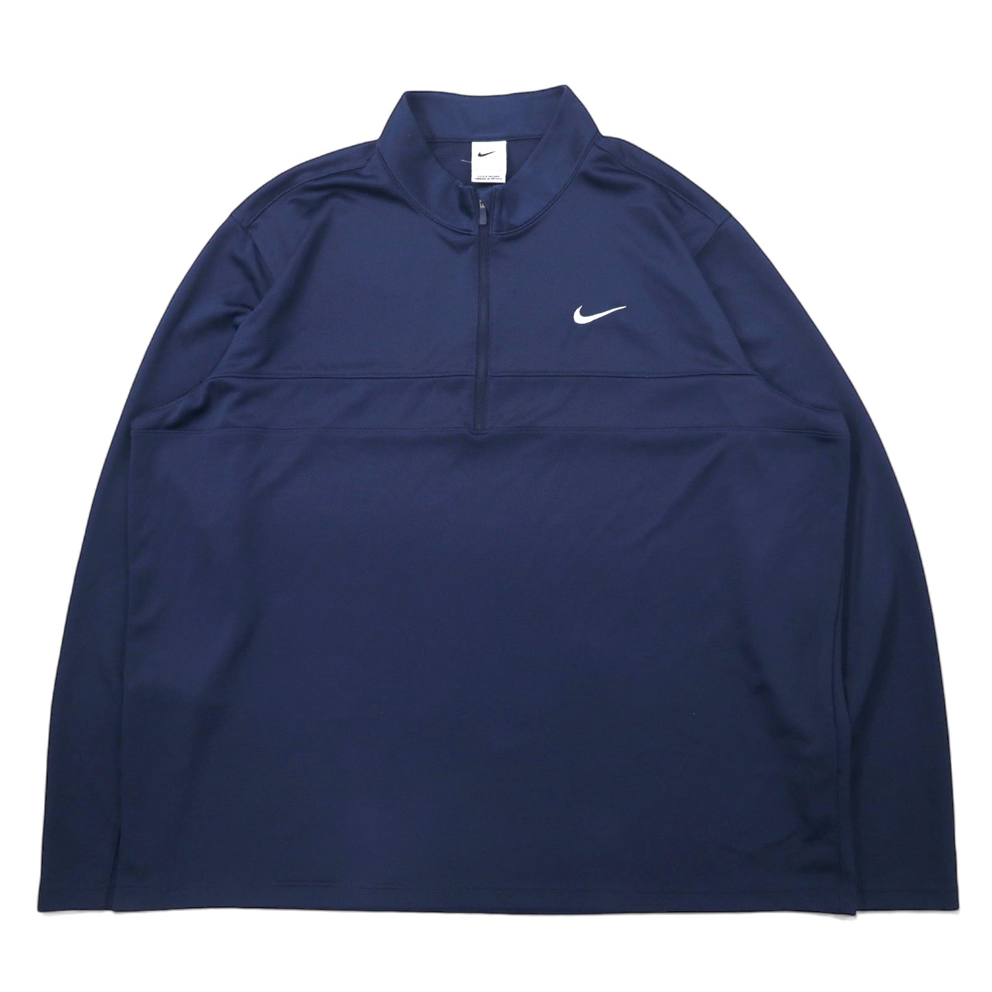 NIKE ドライフィット ハーフジップ トラックシャツ ジャージ XXL ネイビー ポリエステル スウォッシュロゴ 刺繍 DRI-FIT Half-Zip GOLF Pullover CK6076-451