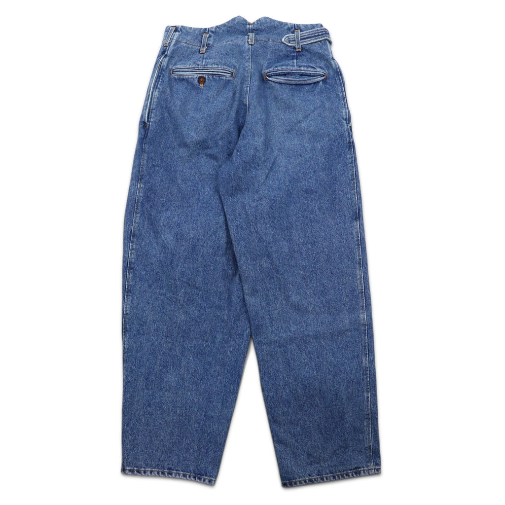 KHOKI Wrap Trousers 22AW Denim Pants 1 Blue Cotton Made in Japan 22sw-p-05
