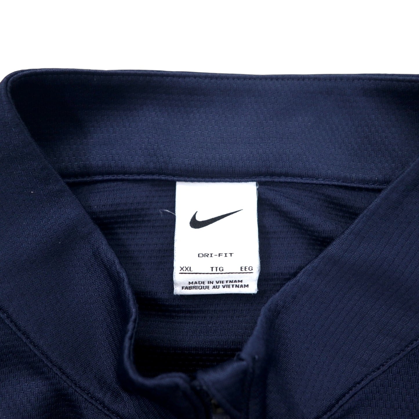 NIKE ドライフィット ハーフジップ トラックシャツ ジャージ XXL ネイビー ポリエステル スウォッシュロゴ 刺繍 DRI-FIT Half-Zip GOLF Pullover CK6076-451