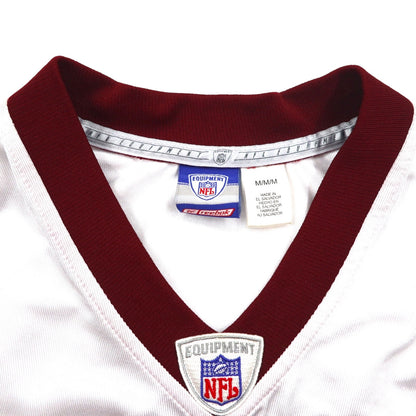 reebok ゲームシャツ M ホワイト ポリエステル メッシュ ナンバリング NFL Washington Redskins フットボール ユニフォーム