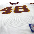 reebok ゲームシャツ M ホワイト ポリエステル メッシュ ナンバリング NFL Washington Redskins フットボール ユニフォーム