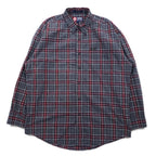 CHAPS RALPH LAUREN 90年代 ボタンダウンシャツ L グレー チェック コットン ビッグサイズ