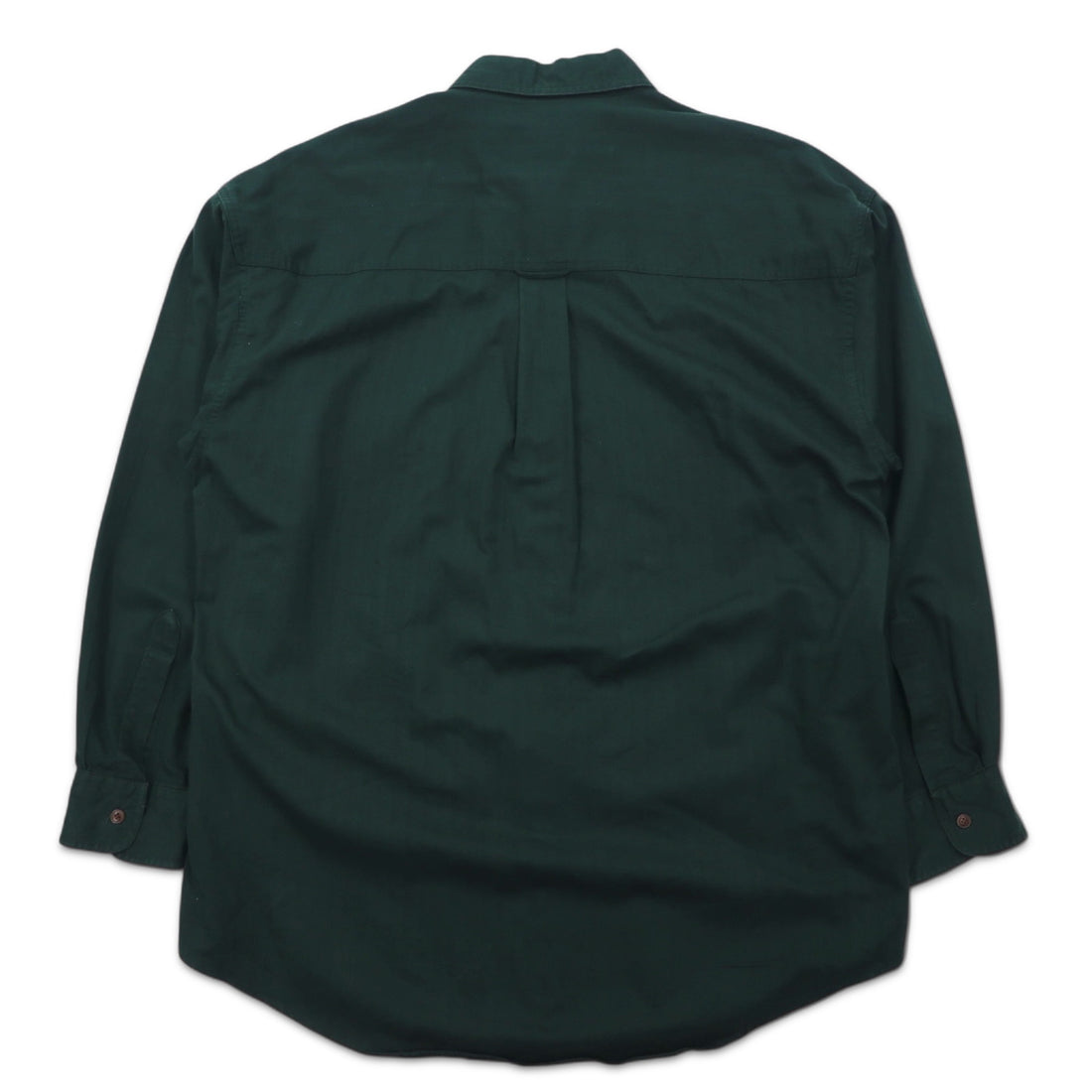CHAPS RALPH LAUREN 90s Button-down Shirt, L, Green, Cotton, Embroidered Logo, Made in Guatemala