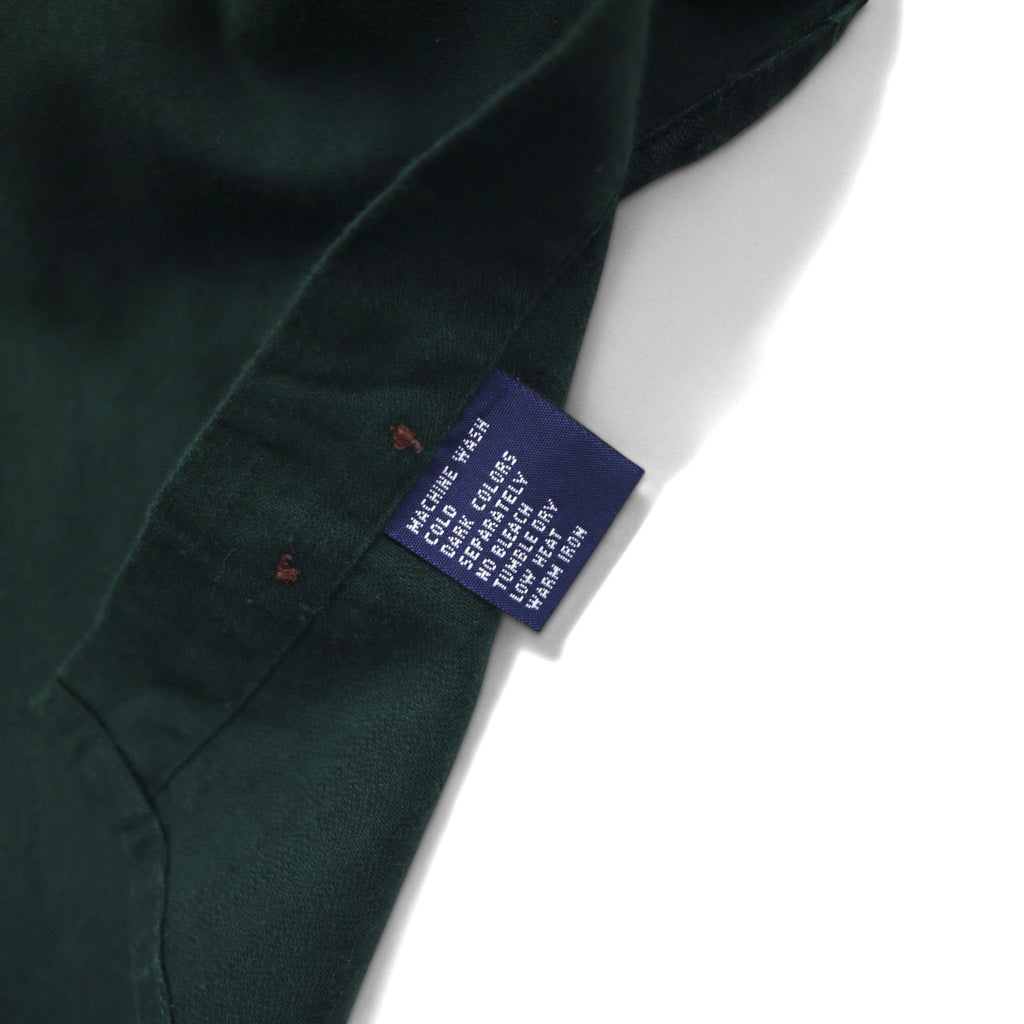 CHAPS RALPH LAUREN 90s Button-down Shirt, L, Green, Cotton, Embroidered Logo, Made in Guatemala