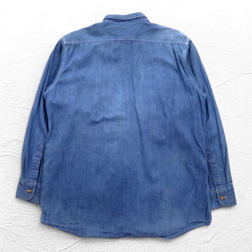Levi's 90年代 デニム ワークシャツ L インディゴ ブルー コットン 胸ポケット 日本製