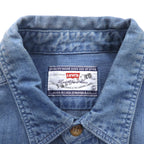 Levi's 90年代 デニム ワークシャツ L インディゴ ブルー コットン 胸ポケット 日本製