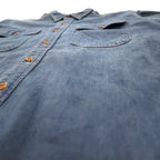 Levi's 90年代 デニム ワークシャツ L インディゴ ブルー コットン 胸ポケット 日本製
