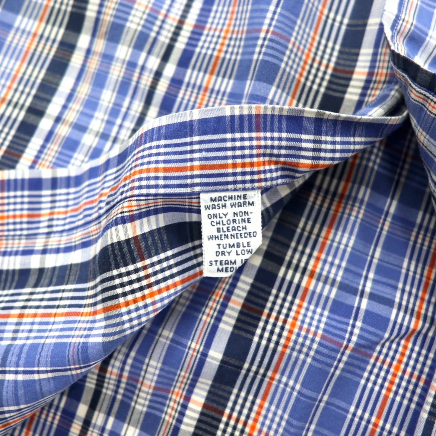 Ralph Lauren ボタンダウンシャツ XL ブルー チェック TWO-PLY COTTON スモールポニー刺繍