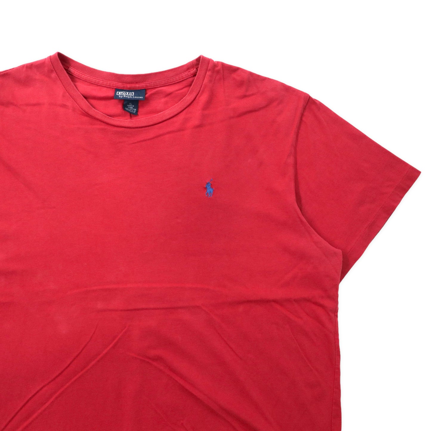 Polo by Ralph Lauren ワンポイントロゴTシャツ レッド コットン スモールポニー刺繍 ビッグサイズ