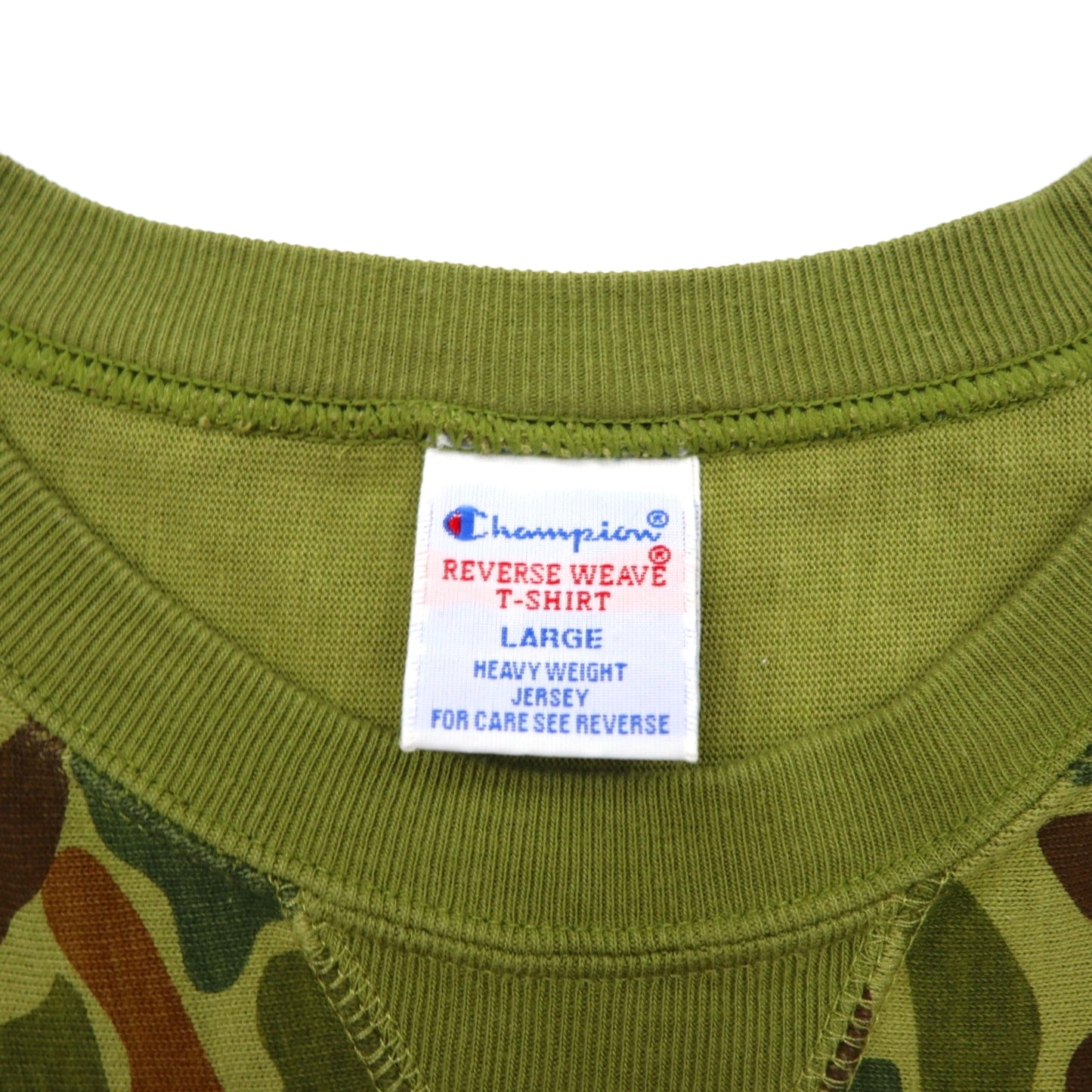 Champion リバースウィーブ REVERSE WEAVE Tシャツ L カーキ カモフラ コットン SANDIEGO アーチロゴ