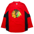 日本然リトテ-古着オンライン-NHL ホッケーシャツ ジャージ M レッド ポリエステル ナンバリング シカゴ ブラックホークス インディアン プリント ビッグサイズ-NHL Hockey Shirt Jersey M Red Polyester Numbering Chicago Blackhawks Indians Print Big Size
