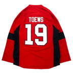 NHL ホッケーシャツ ジャージ M レッド ポリエステル ナンバリング シカゴ ブラックホークス インディアン プリント ビッグサイズ