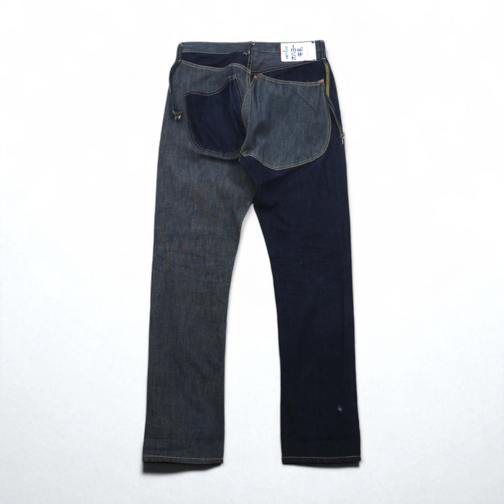 KAPITAL MOTTAINAI Denim Pants, Size M, Two-Tone, Milk Carton Label, EK-682