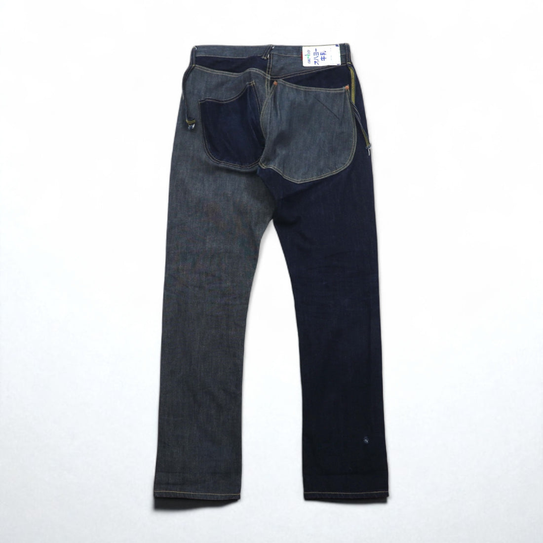 KAPITAL MOTTAINAI Denim Pants, Size M, Two-Tone, Milk Carton Label, EK-682