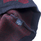 Polo by Ralph Lauren Vネック ニット セーター XL ネイビー チェック ラムウール