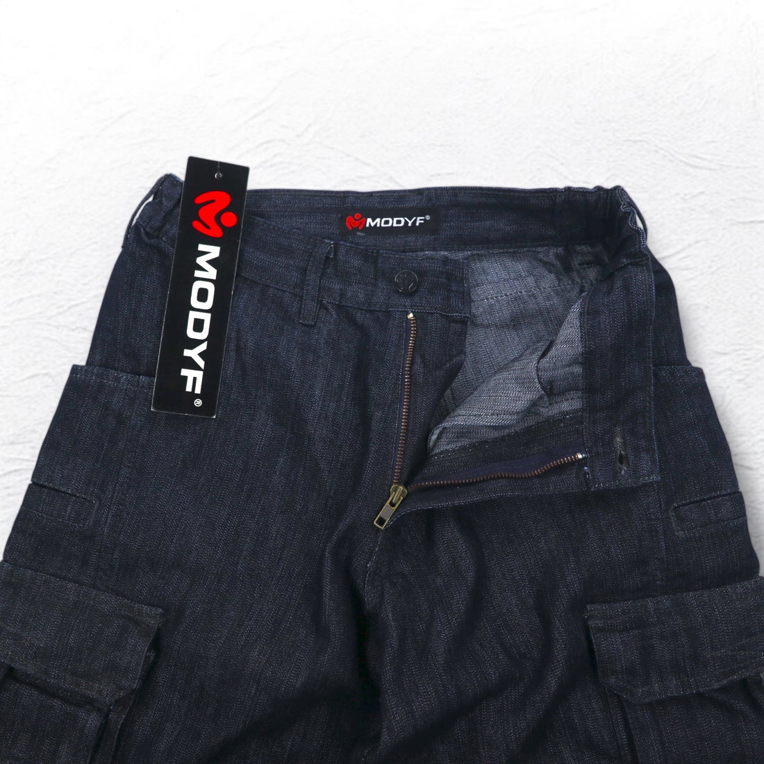 Vintage 2000s Denim Cargo Pants, WURTH MODYF brand, baggy denim cargo pants, size 32, dark indigo, unused.