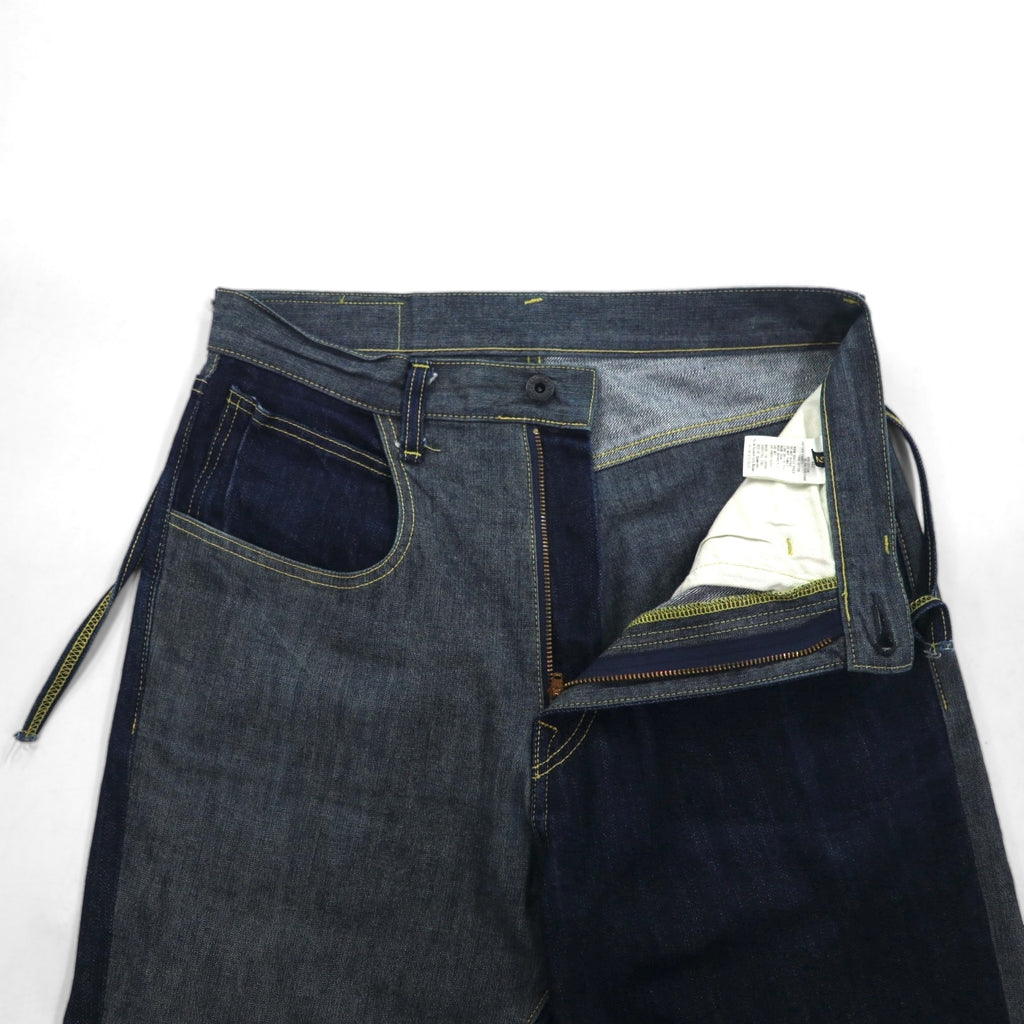 KAPITAL MOTTAINAI Denim Pants, Size M, Two-Tone, Milk Carton Label, EK-682