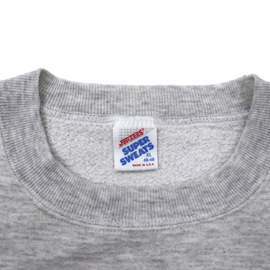 JERZEES USA made 90s college print sweatshirt XL grey cotton WASHINGTON
