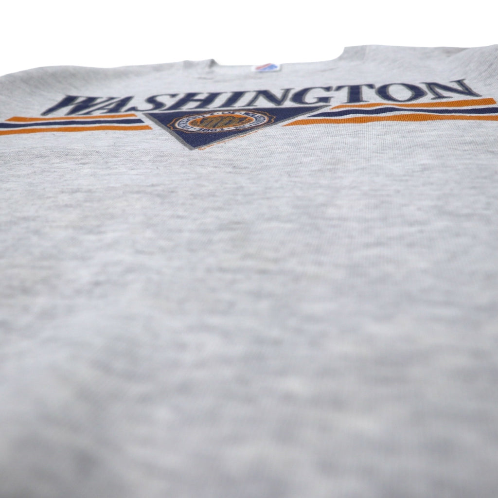 JERZEES USA made 90s college print sweatshirt XL grey cotton WASHINGTON