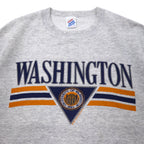 JERZEES USA made 90s college print sweatshirt XL grey cotton WASHINGTON