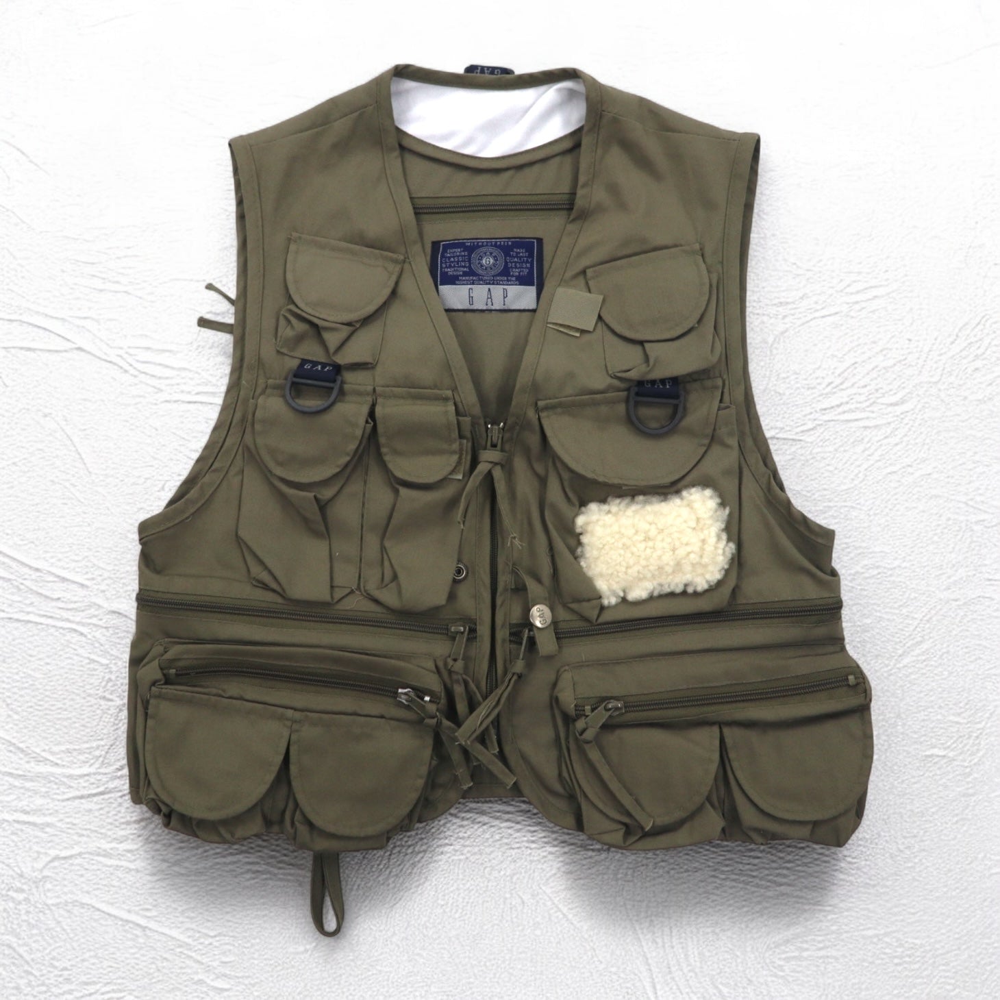 GAP 90s Old Gap Fishing Vest M Khaki Utility Pocket