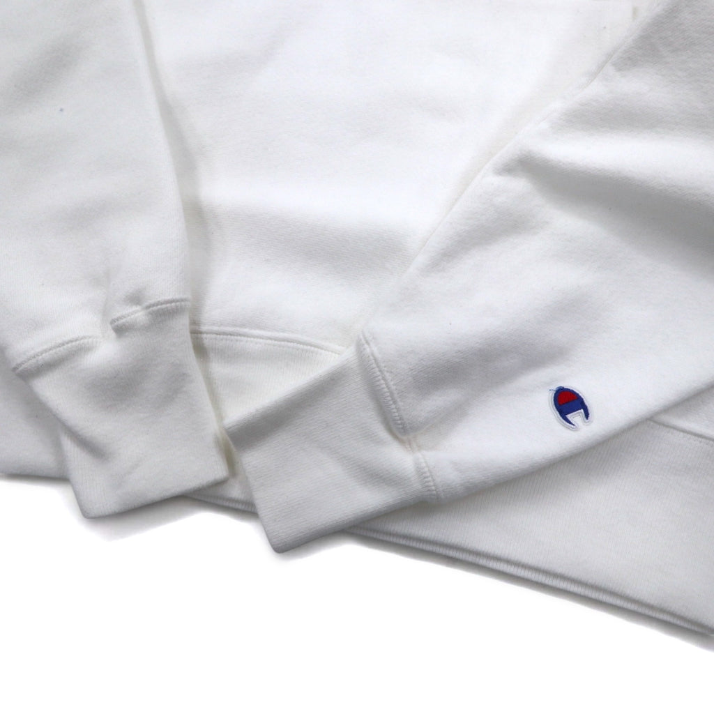 Champion Reverse Weave Pullover Hoodie 2XL White Cotton Fleece Lining EAGLE BASEBALL Blue Single Tag Reprint Made in Honduras