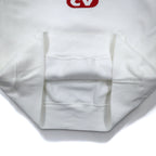 Champion Reverse Weave Pullover Hoodie 2XL White Cotton Fleece Lining EAGLE BASEBALL Blue Single Tag Reprint Made in Honduras
