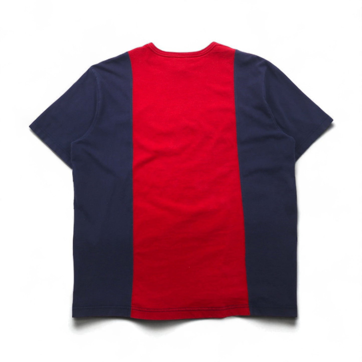 POLO JEANS COMPANY RALPH LAUREN 90s Two-Tone Docking T-Shirt, Size L, Red and Navy, Cotton