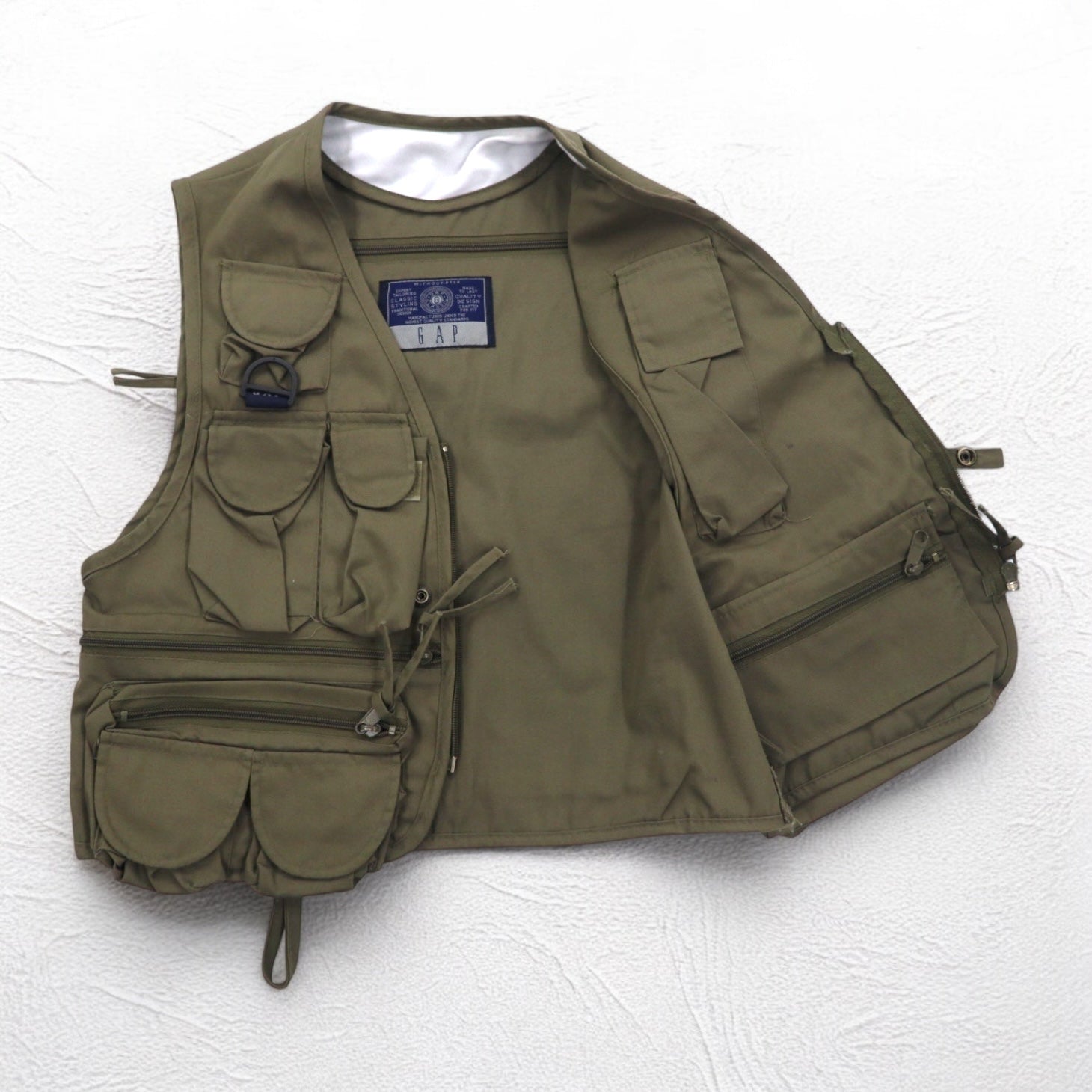 GAP 90s Old Gap Fishing Vest M Khaki Utility Pocket