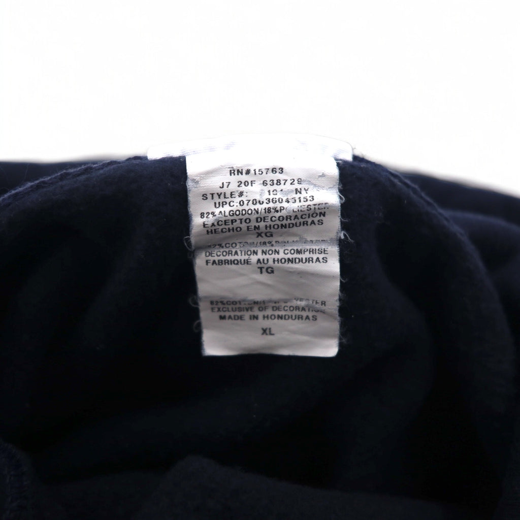 Champion Reverse Weave Pullover Hoodie, 3XL, Navy, Cotton, Fleece Lining, HOUSTON Arch Logo, Blue Single Tag, Reprint, Made in Honduras