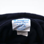 Champion Reverse Weave Pullover Hoodie, 3XL, Navy, Cotton, Fleece Lining, HOUSTON Arch Logo, Blue Single Tag, Reprint, Made in Honduras